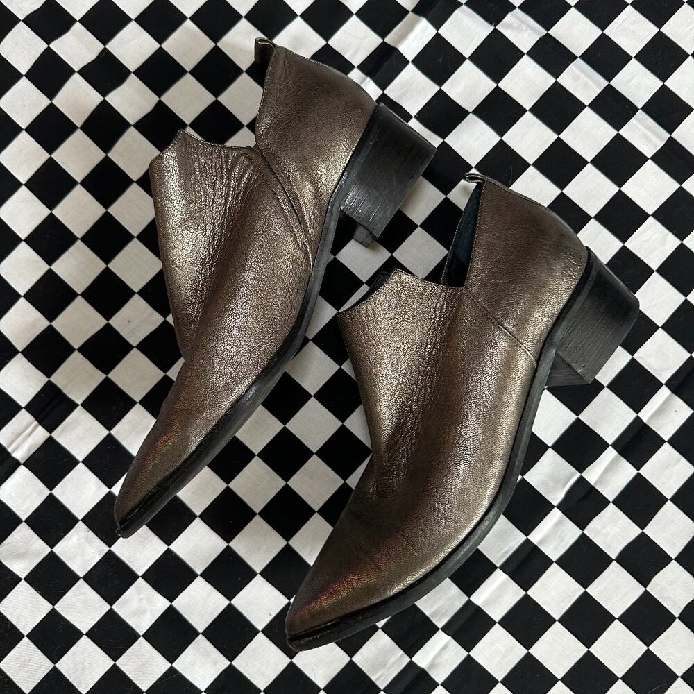 Marc Fisher Metallic Chelsea Boots